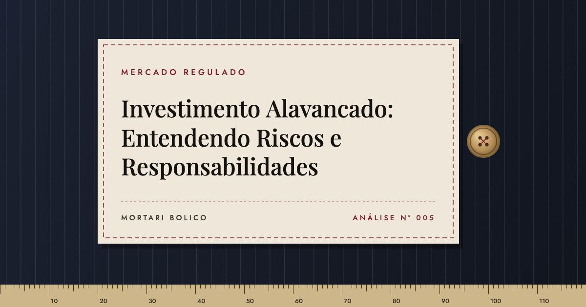 Capa do artigo: Investimento Alavancado: Entendendo Riscos e Responsabilidades — Mortari Bolico, Mercado regulado