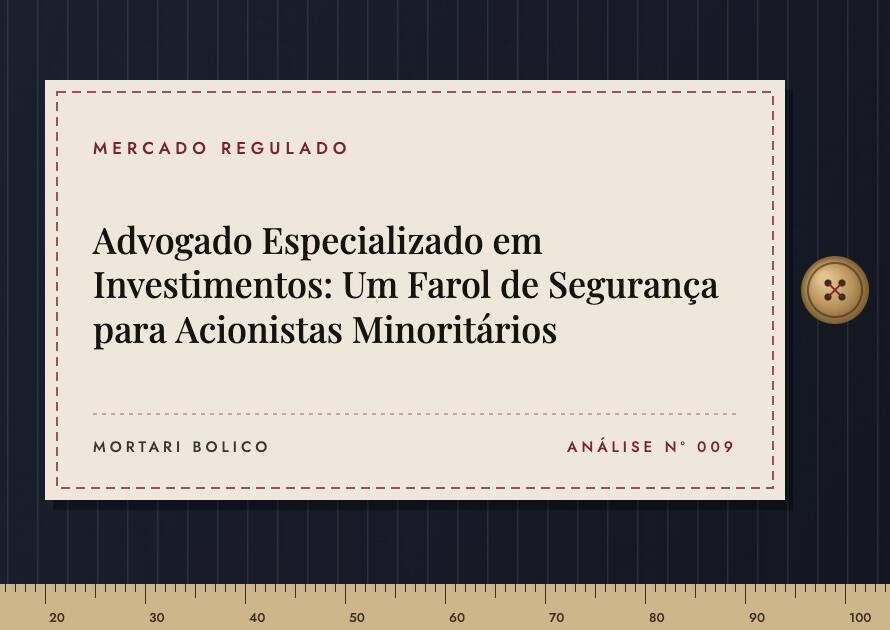 Capa do artigo: Advogado Especializado em Investimentos: Um Farol de Segurança para Acionistas Minoritários — Mortari Bolico, Mercado regulado