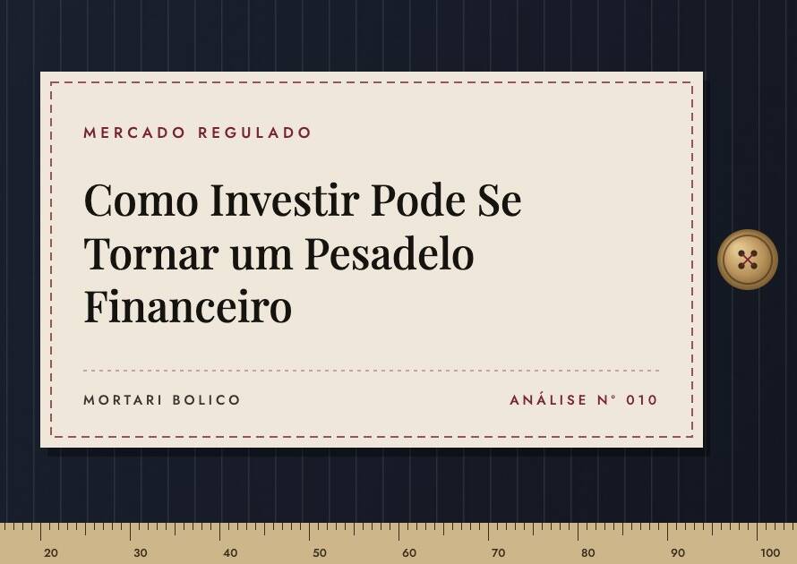 Capa do artigo: Como Investir Pode Se Tornar um Pesadelo Financeiro — Mortari Bolico, Mercado regulado