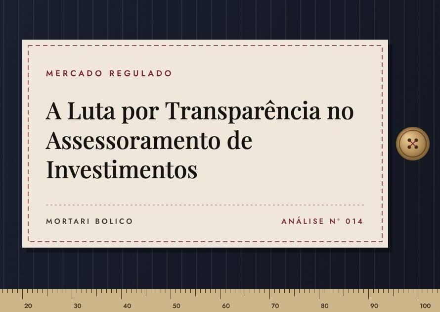 Capa do artigo: A Luta por Transparência no Assessoramento de Investimentos — Mortari Bolico, Mercado regulado
