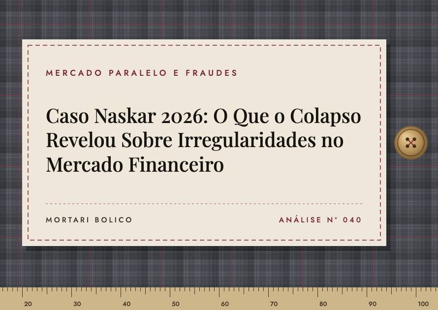 Capa do artigo: Caso Naskar 2026: O Que o Colapso Revelou Sobre Irregularidades no Mercado Financeiro — Mortari Bolico, Mercado paralelo e fraudes